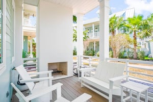Front Porch With Fire Place  Community Views