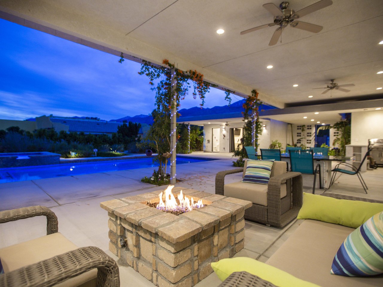 Fire Pit lounge near the pool