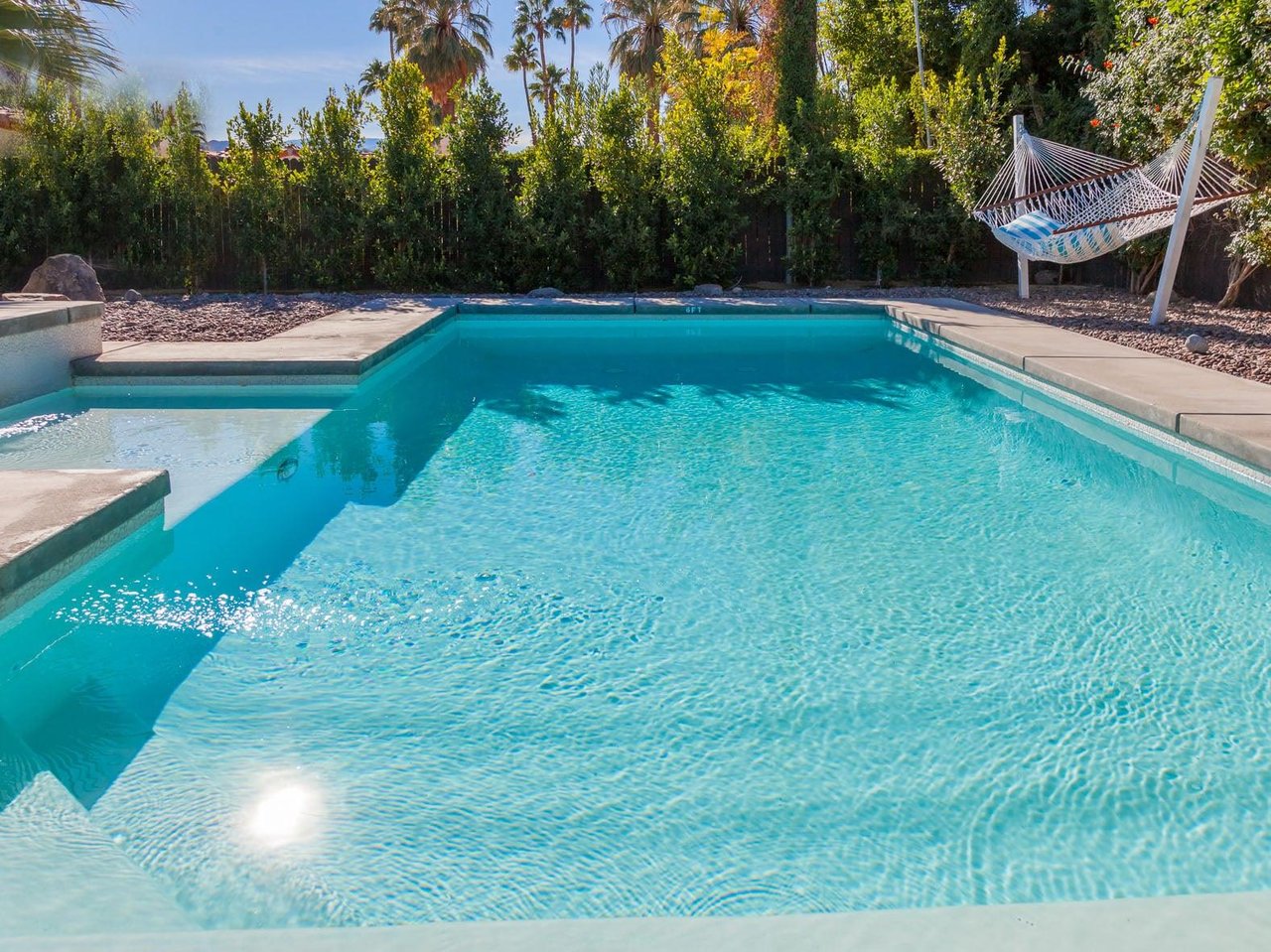 Plenty of space for relaxing poolside