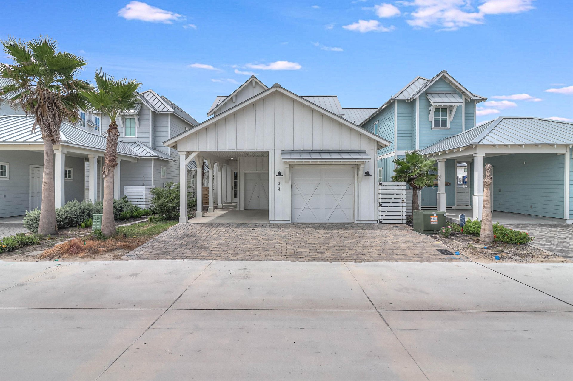 Covered Carport and Wide Driveway