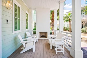 Front Porch With Fire Place  Community Views