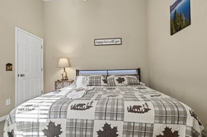 Drift into peaceful sleep surrounded by charming rustic decor and cozy cabininspired bedding in your welcoming retreat.