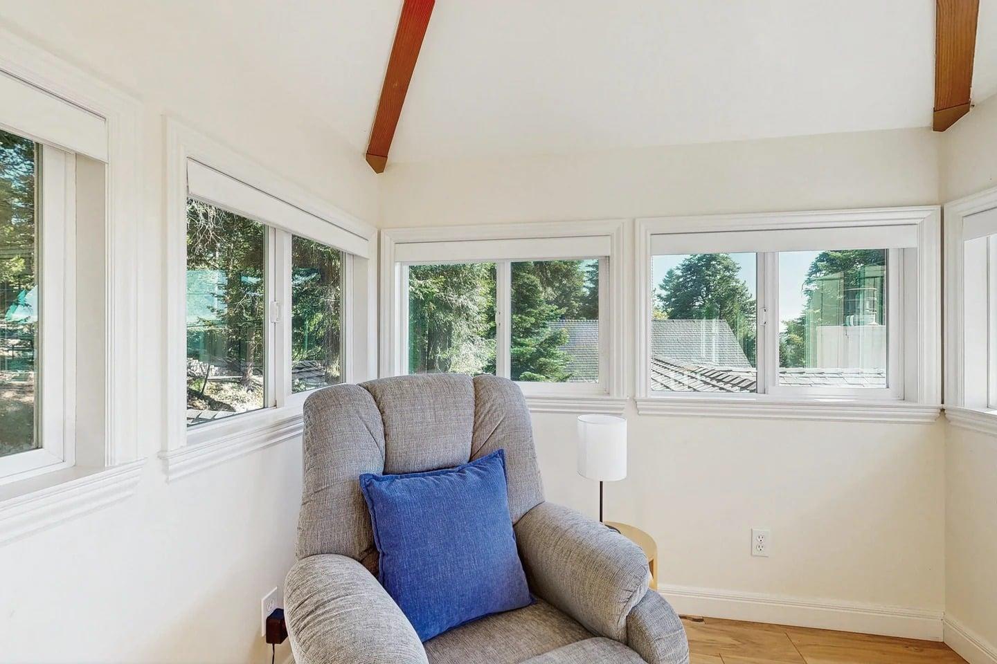 Cozy reading took with beautiful views.