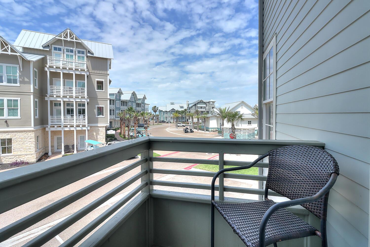 Private Balcony with Two Tall Lounge Seats