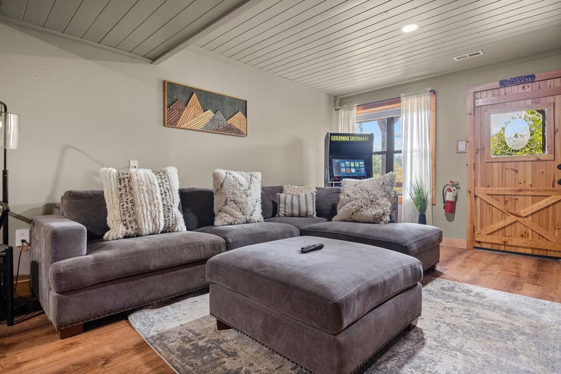 Living room with arcade game