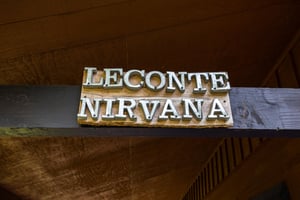 entrance sign at Leconte Nirvana