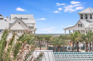 2nd Floor Front Balcony overlooking pool with view of the ocean