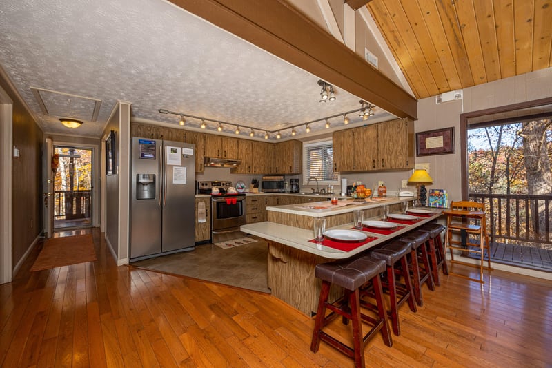 Breakfast nook at Buena Vista Getaway, a 3 bedroom cabin rental located in gatlinburg