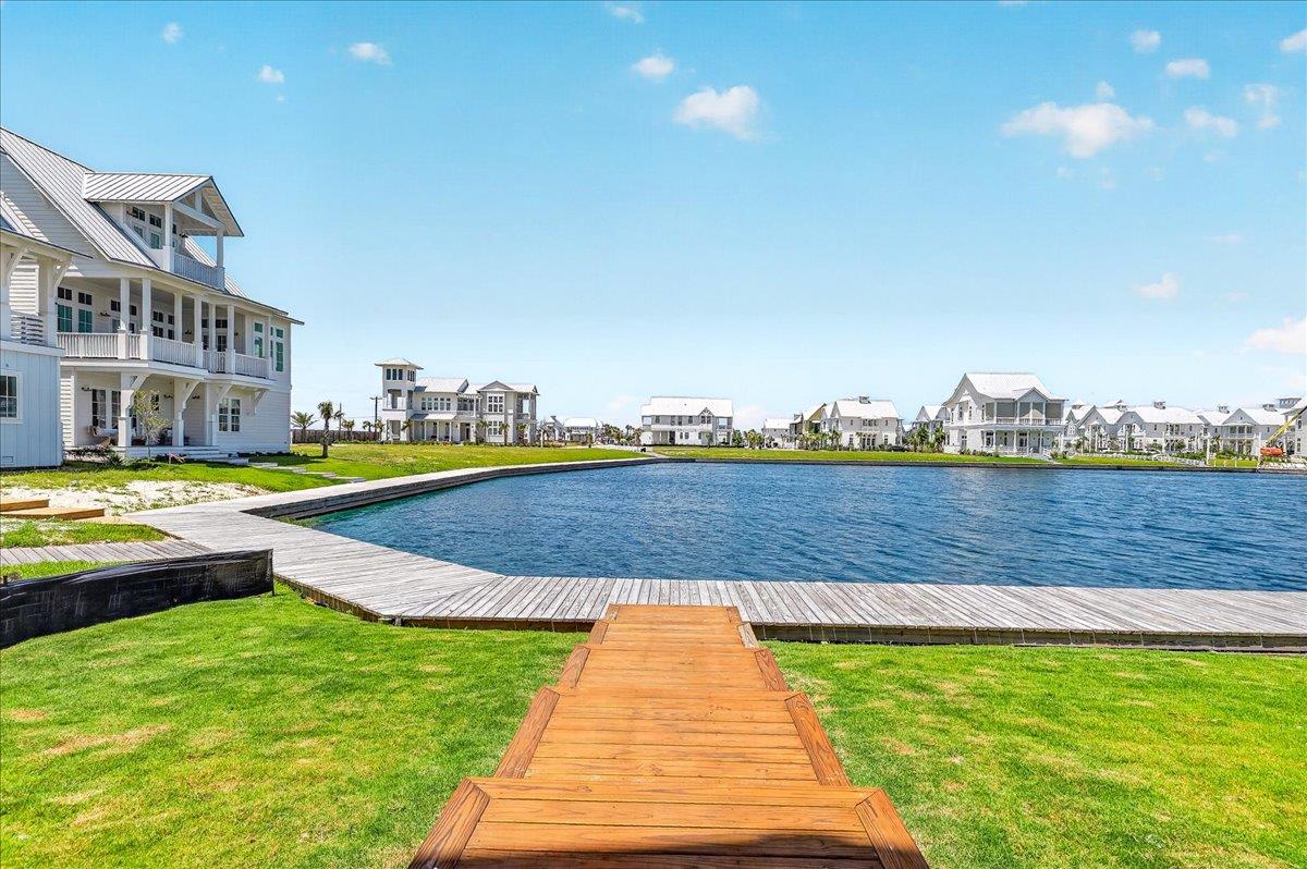 Deck path to lake