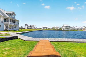 Deck path to lake