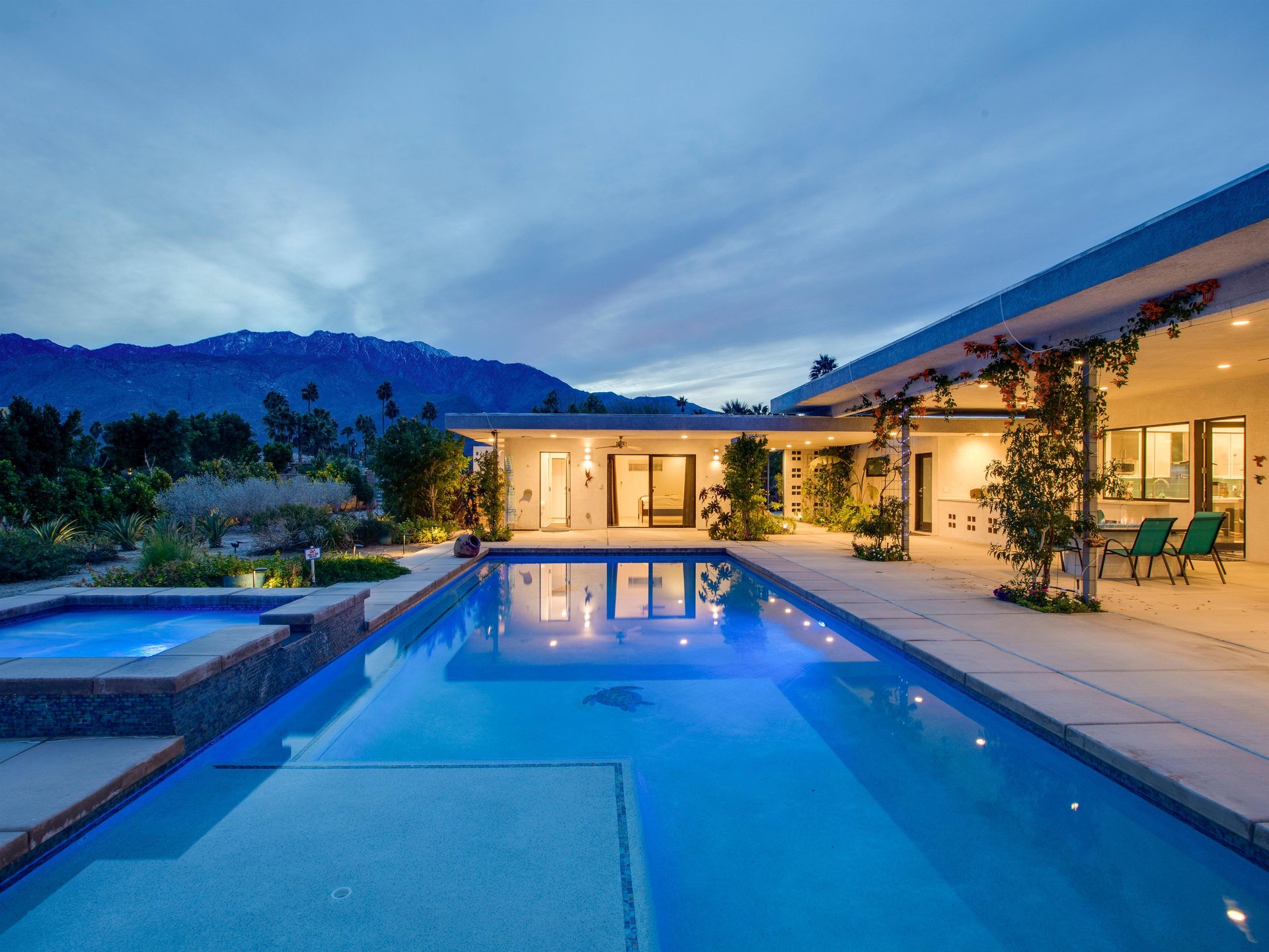 Dive into the pool at any time of the day or night