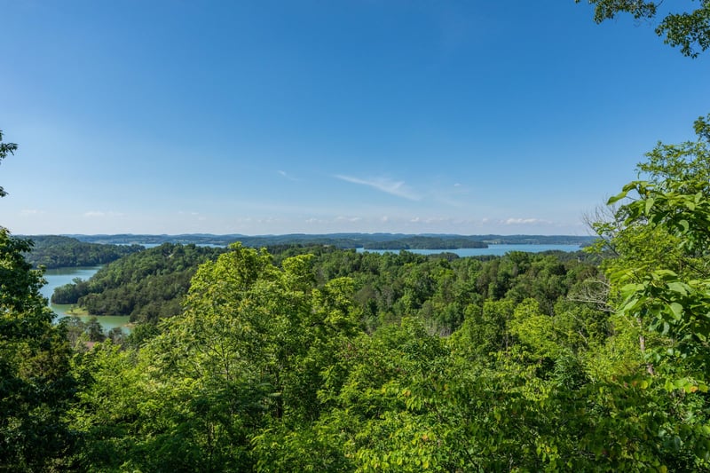 Lake view at Grand View, a 3 bedroom cabin rental located in Sevierville
