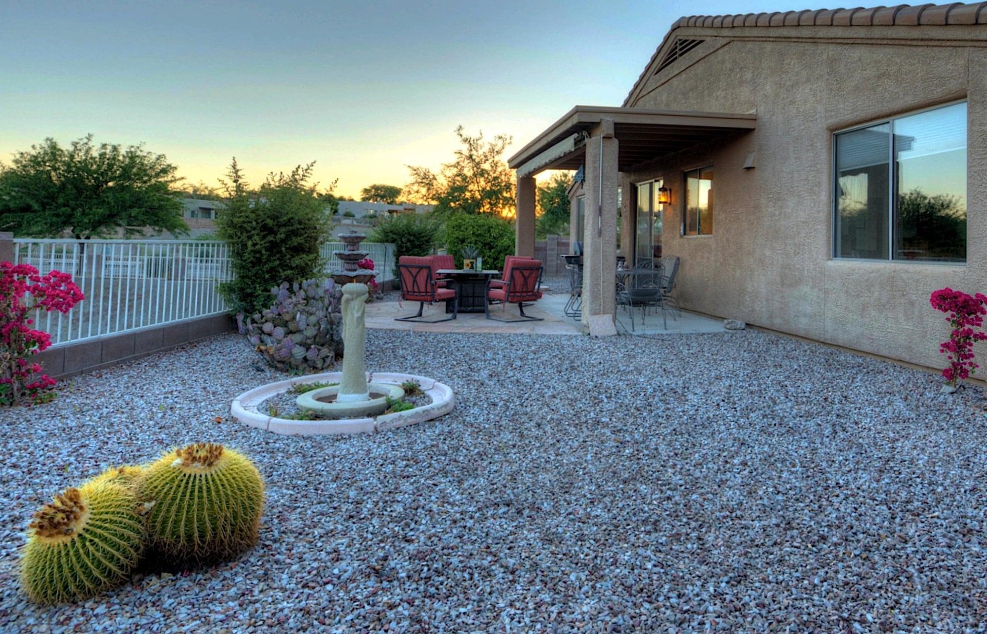 Large private yard