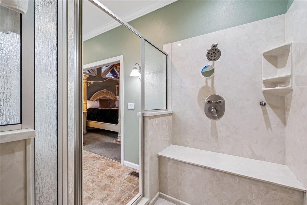 A private full bathroom adds convenience to the King sleeping space