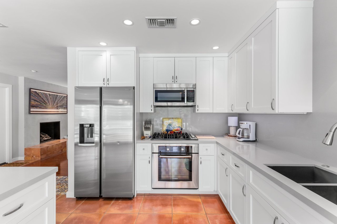 Stainless steel appliances.