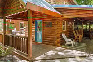 front door of Lazy Mountain Retreat