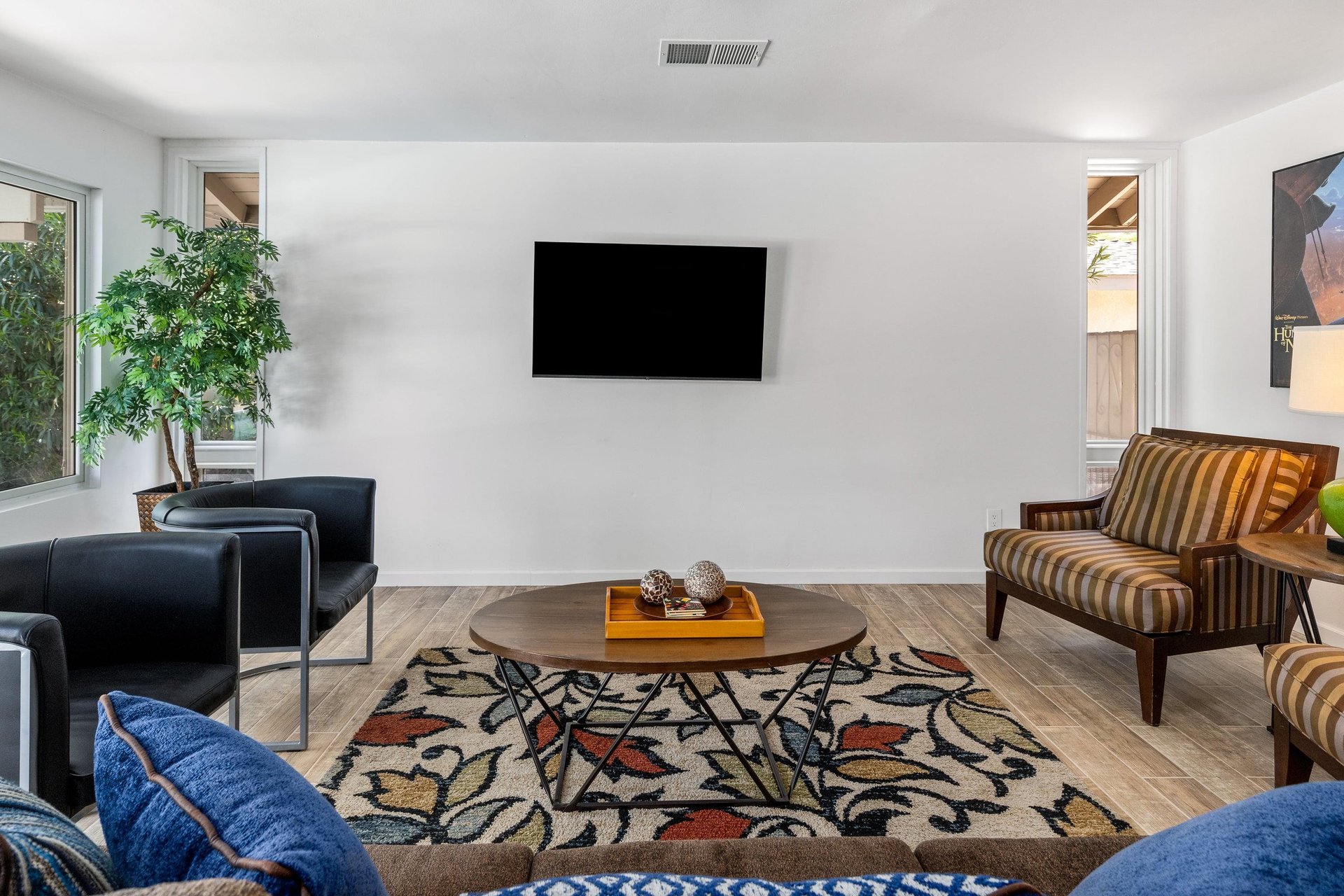 Enjoy the bonus media room and watch a movie