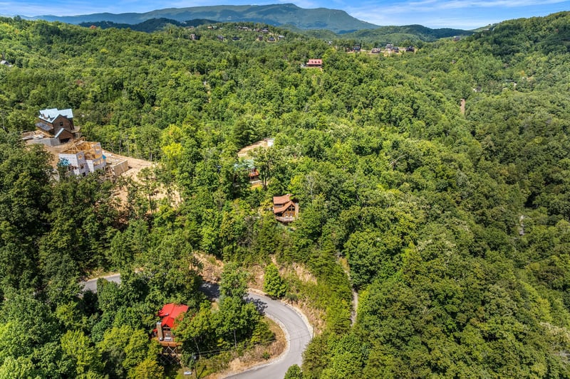Aerial views around Alpine Romance