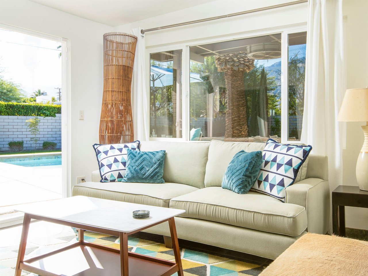 Relax in the bright living space