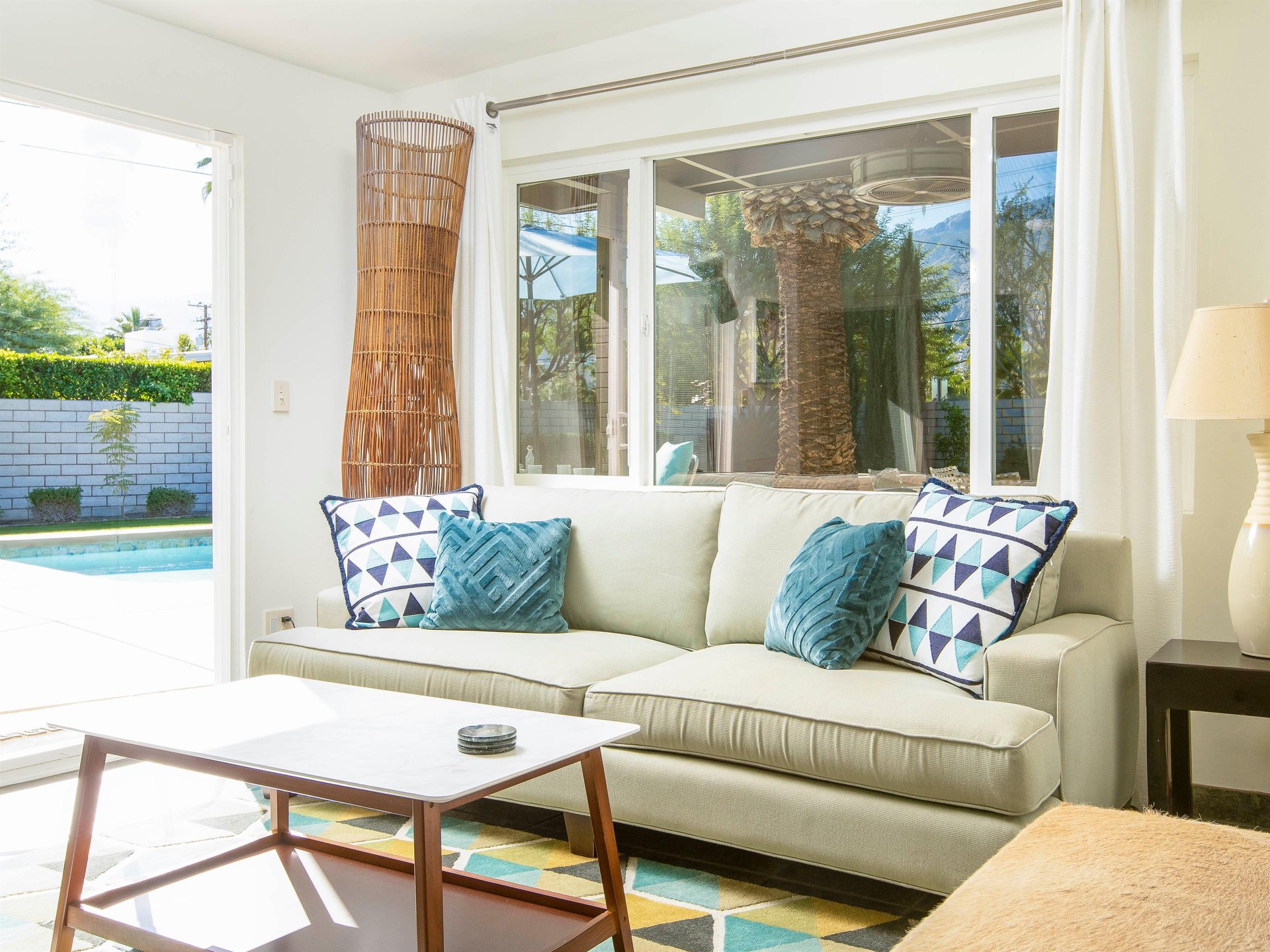 Relax in the bright living space