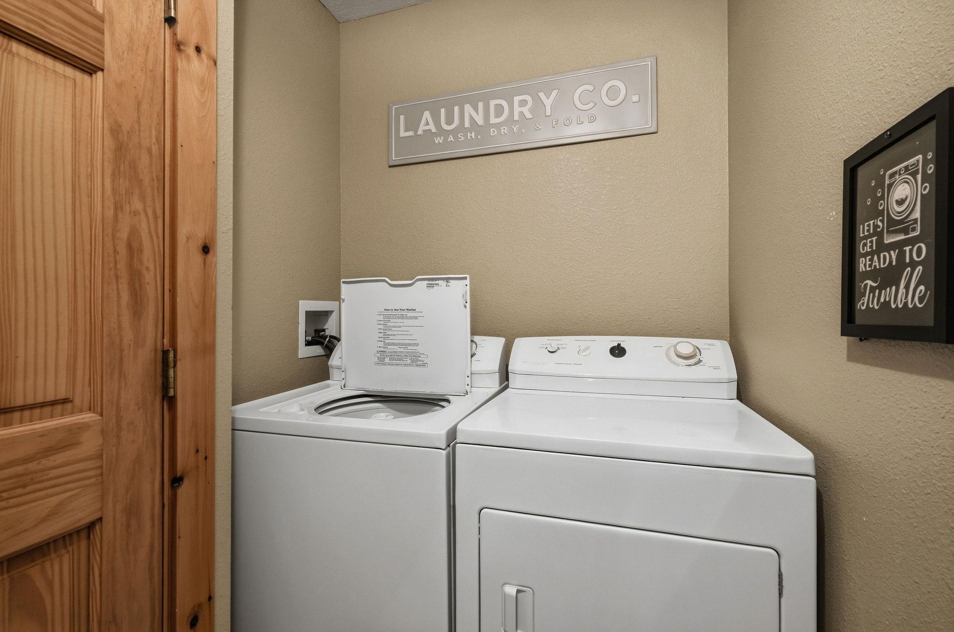 Your own private laundry room makes packing light a breeze—toss in your clothes and relax while they wash.