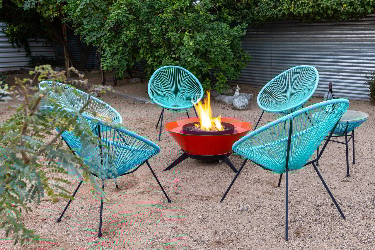 The firepit is the perfect place to hang out with friends and family