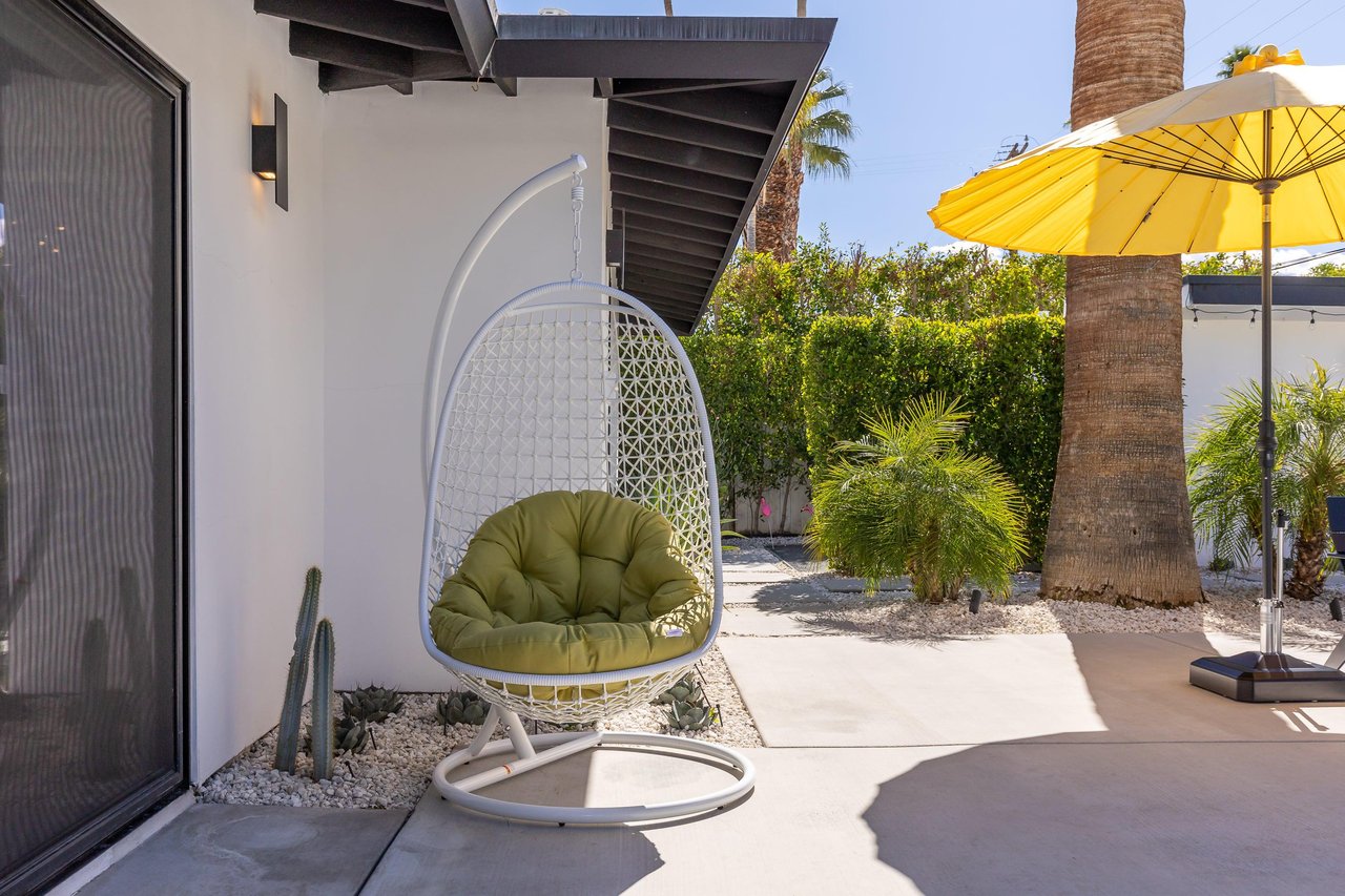 A basket chair
