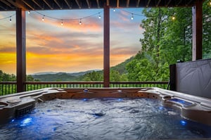 View from hot tub on lower level balcony