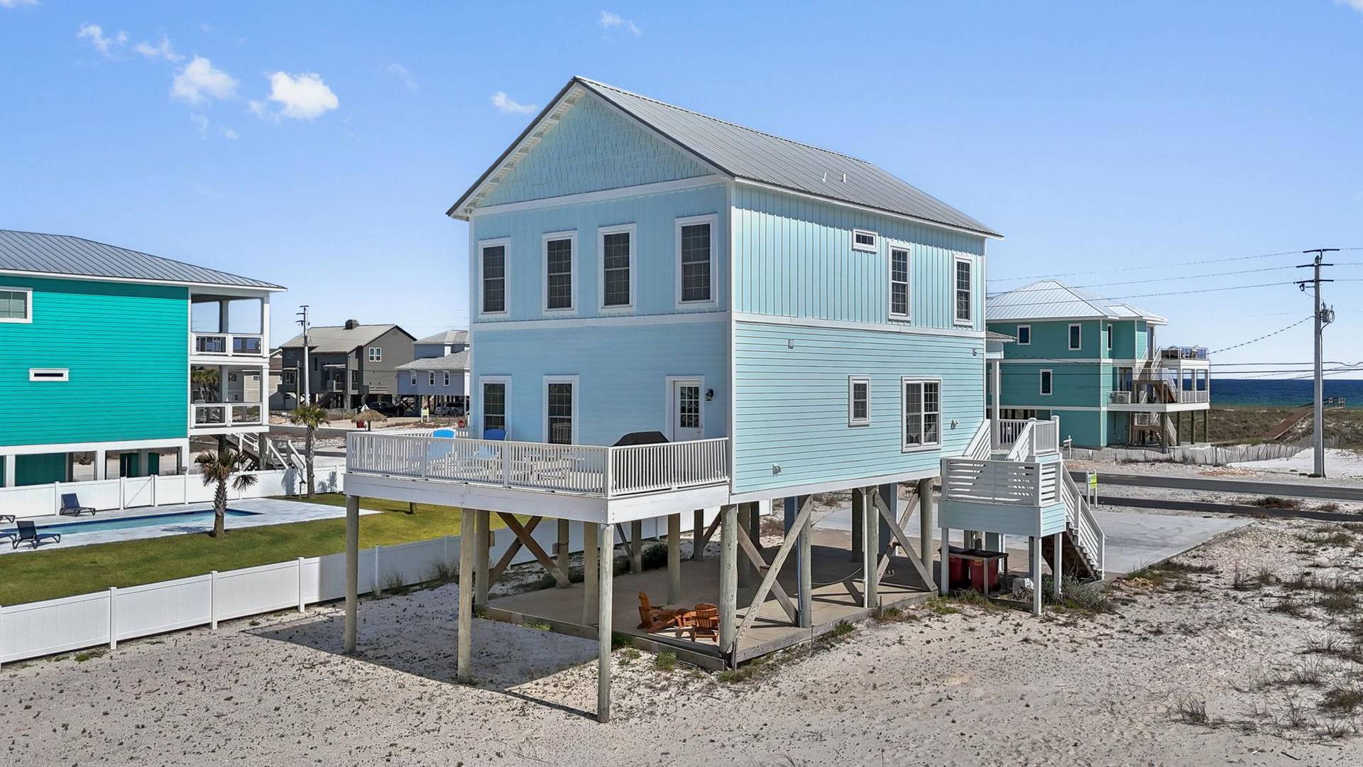 Rear Of Home