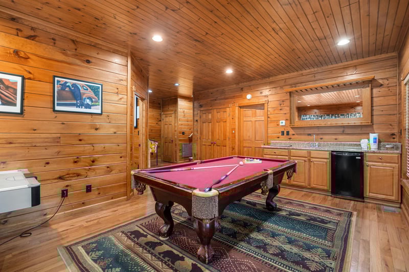 Pool Table and Bar Area