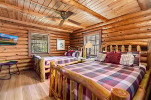 room with 2 full beds can sleep up to 4 people