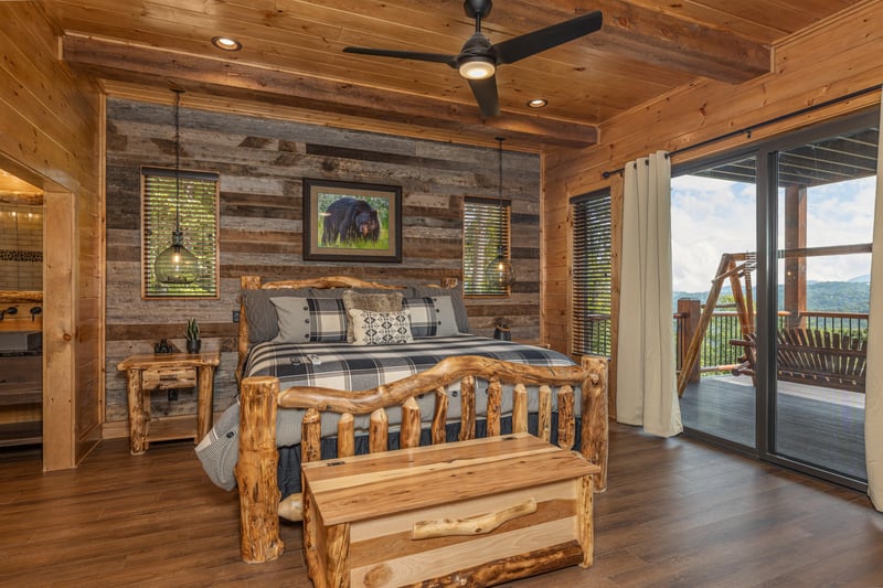 King bedroom with attached bath