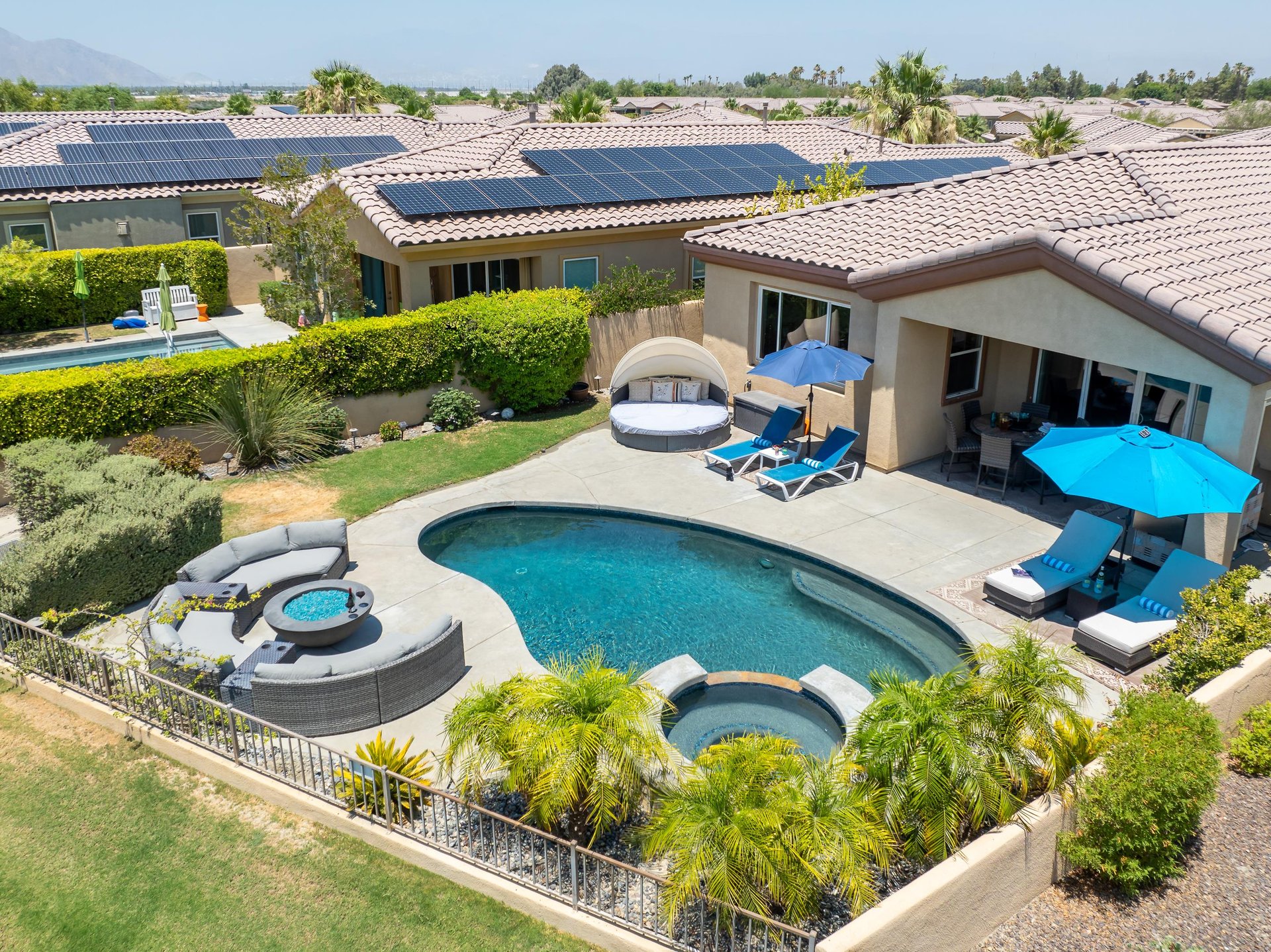 Aerial view of the amazing pool