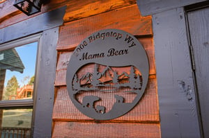 Mama Bear cabin welcomes you with rustic charm and mountain lodge elegance.