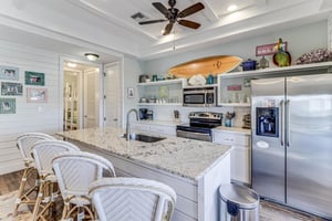 Kitchen Prep Space and Bar Seating