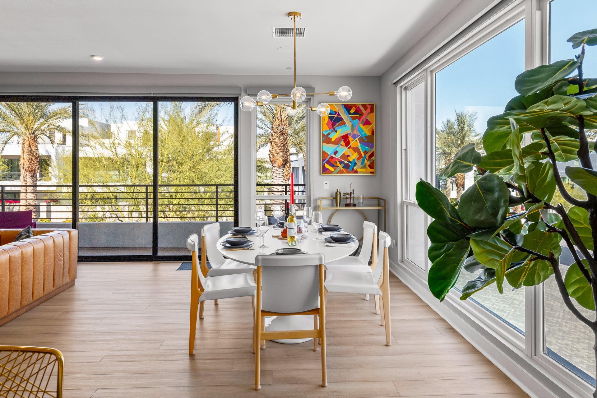 Bright dining space