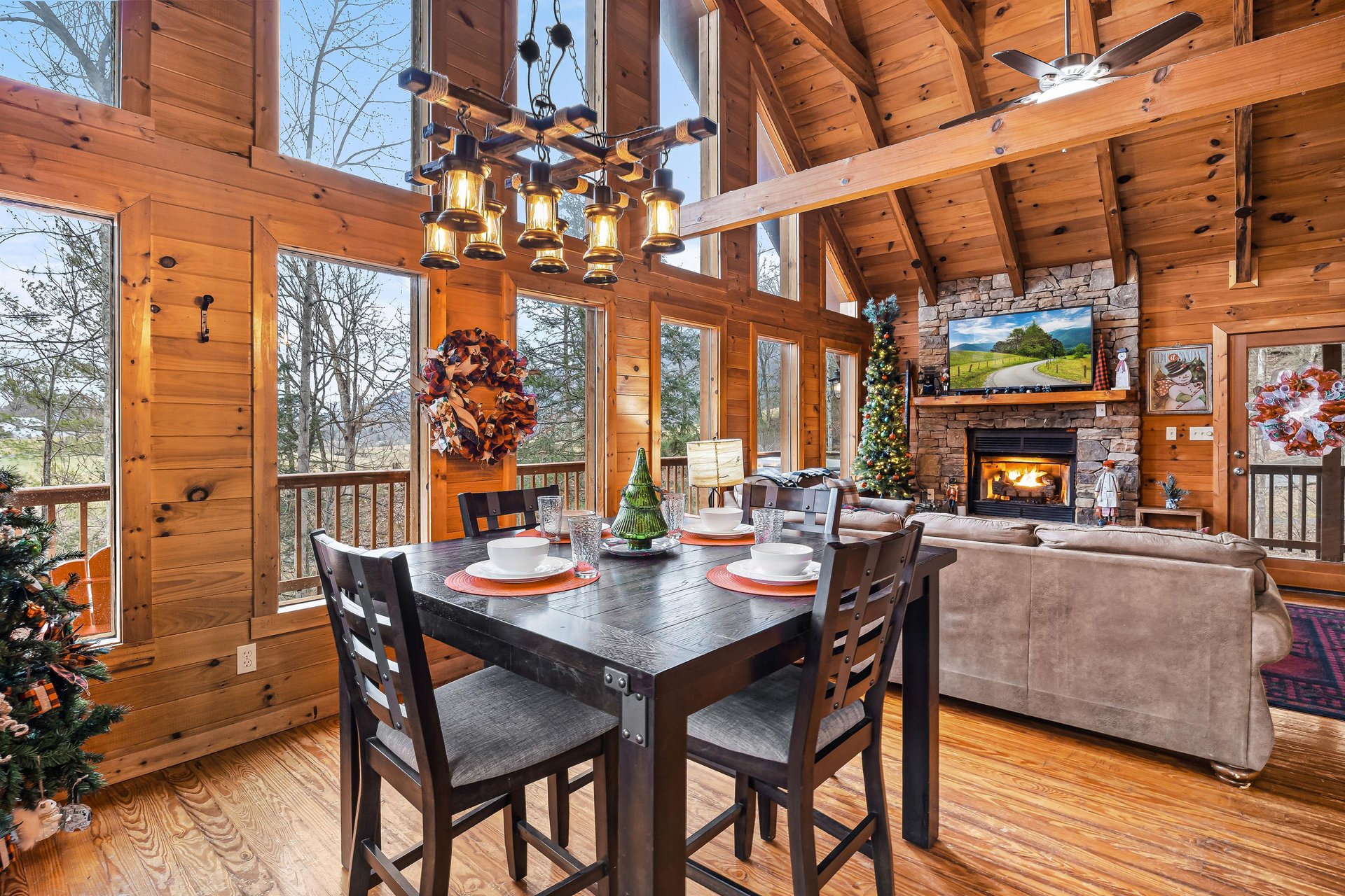 Dining table and chairs