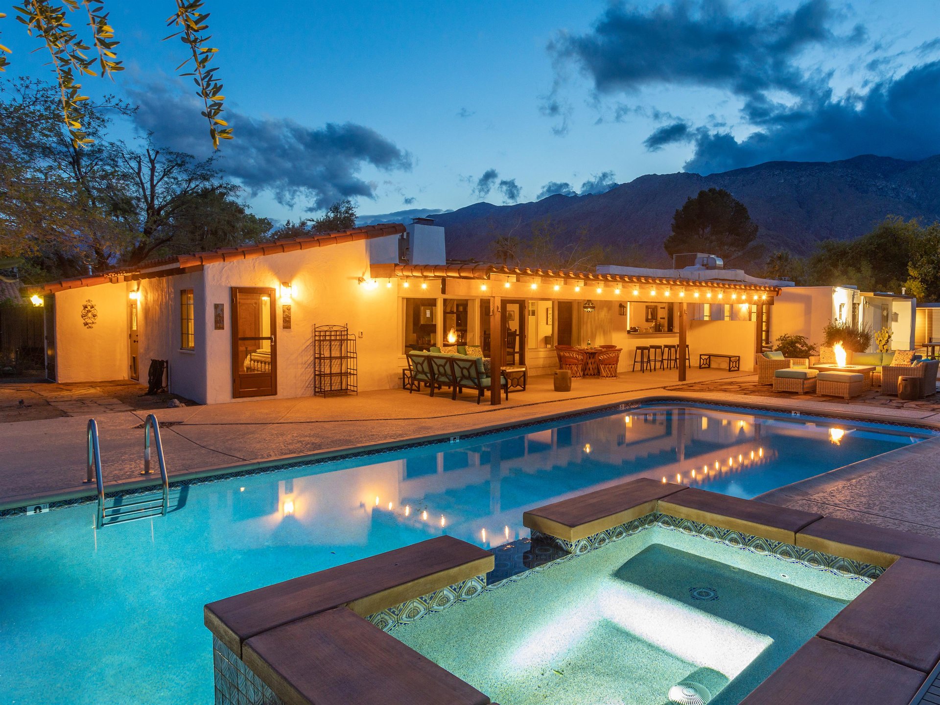 Breathtaking mountain views from the integrated spa