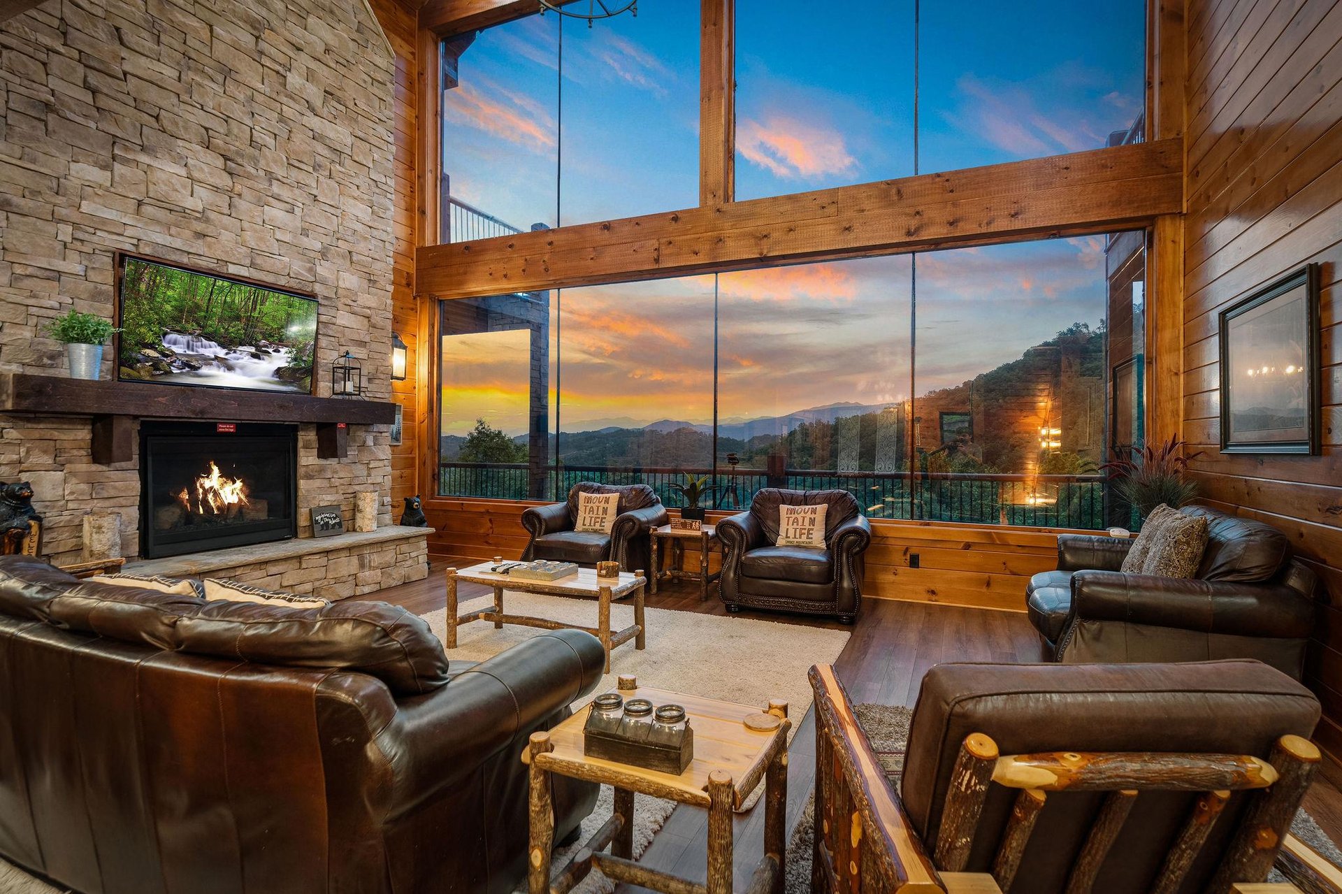 Living room with view