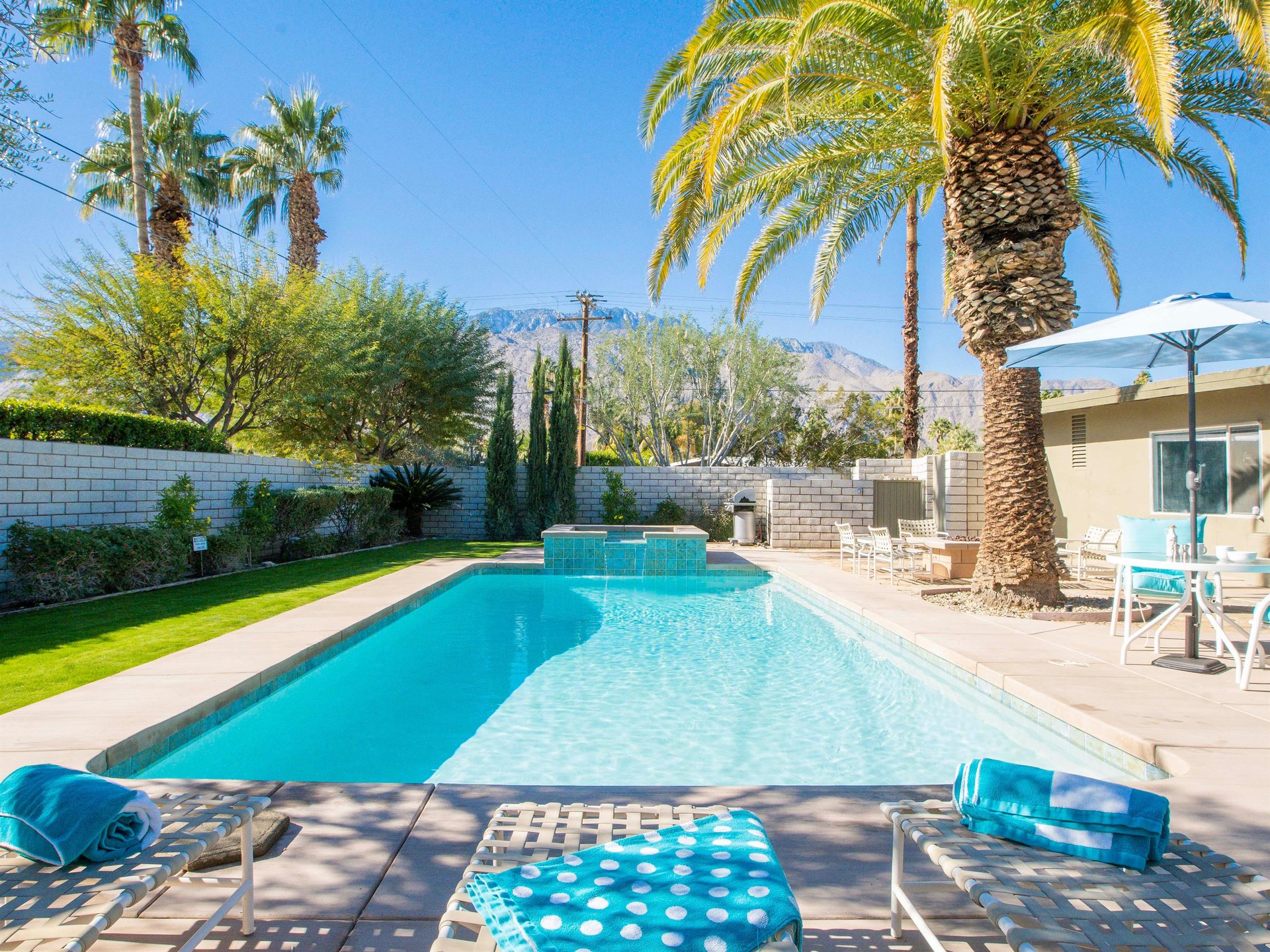 Dive into the pool at any time of the day or night
