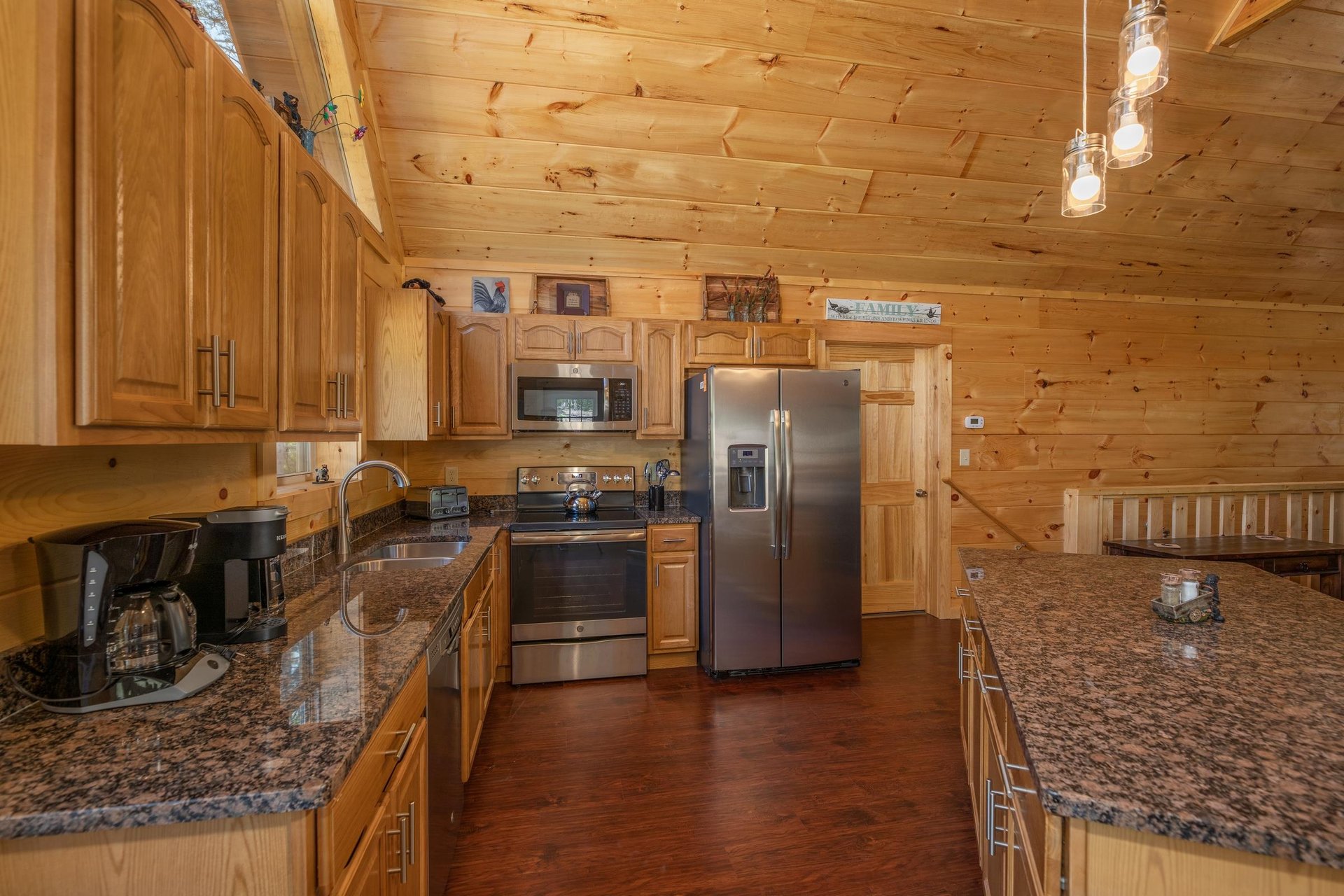 Full kitchen with island