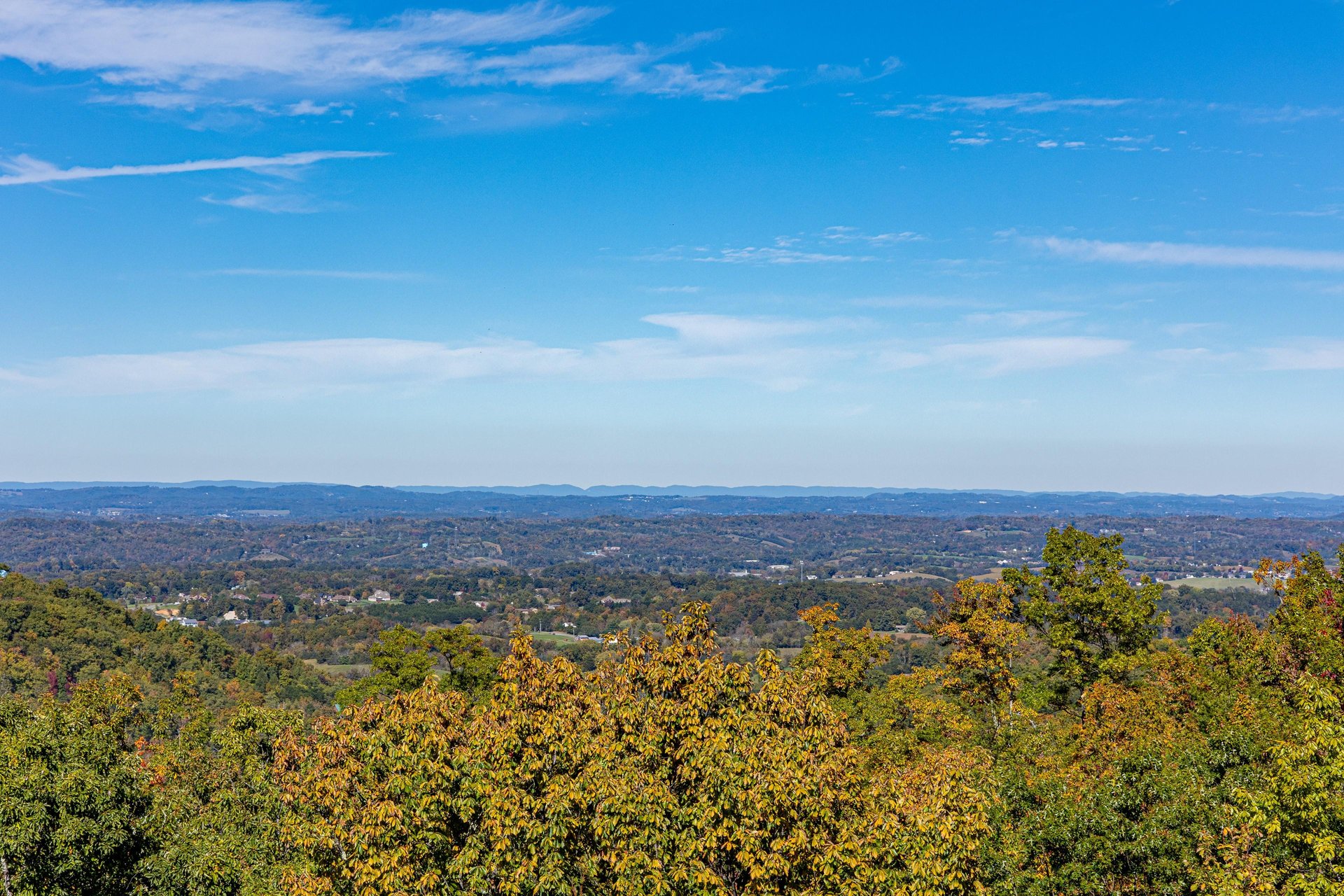 Deck view at Eagles Sunrise, a 2 bedroom cabin rental located in Pigeon Forge