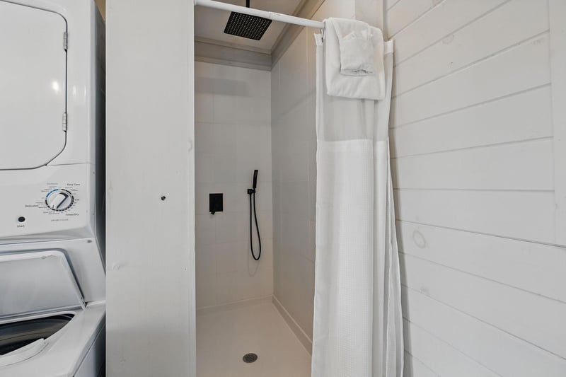 walk in rainfall shower