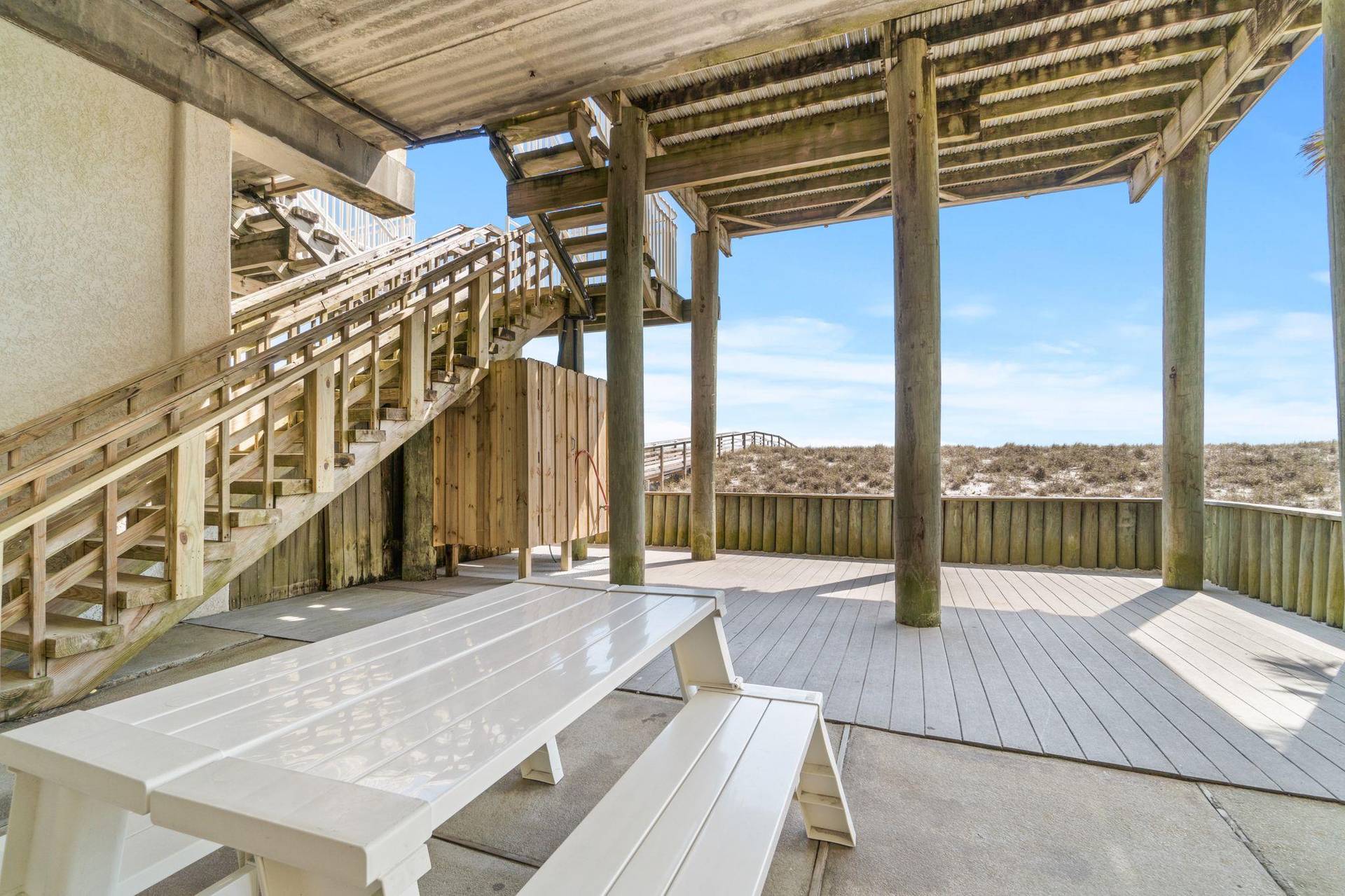 Downstairs Covered Hangout Area