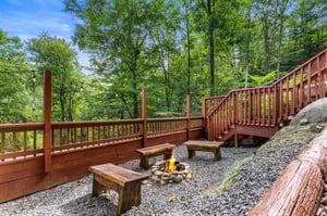 sitting area with firepit
