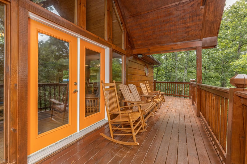 Rocking chairs on deck
