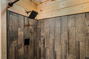 Shower wood wood walls