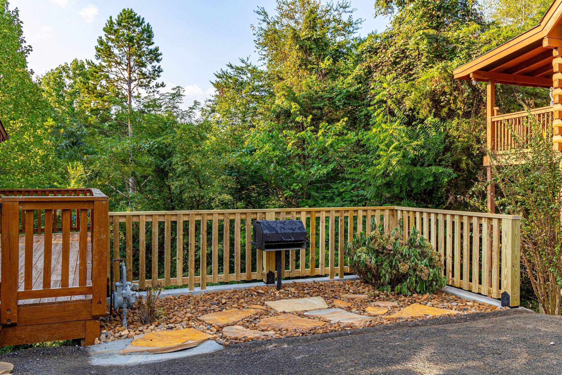 Charcoal grill at Livin Simple, a 2 bedroom cabin rental located in Pigeon Forge