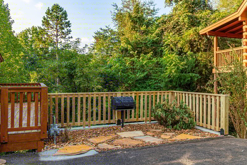 Charcoal grill at Livin Simple, a 2 bedroom cabin rental located in Pigeon Forge