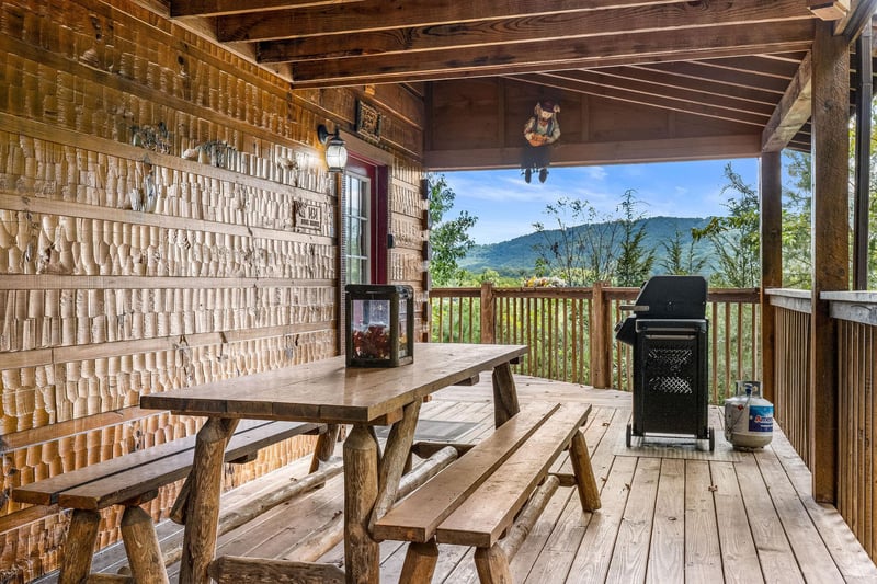 entry level porch w seating and grill